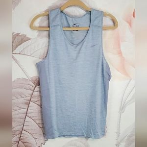 Nike men's dri-fit tank sleeveless gray shirt size medium